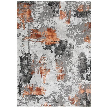 Safavieh Craft Contemporary Power Loomed Rectangle Area Rug Grey & Orange - 4 x 6 ft. CFT820P-4
